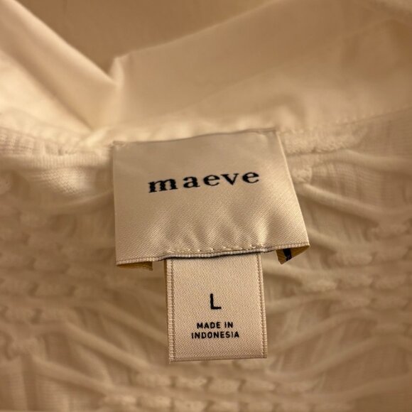 NWT Maeve Anthropologie Cream Collared Tank (size L) - Picture 5 of 7